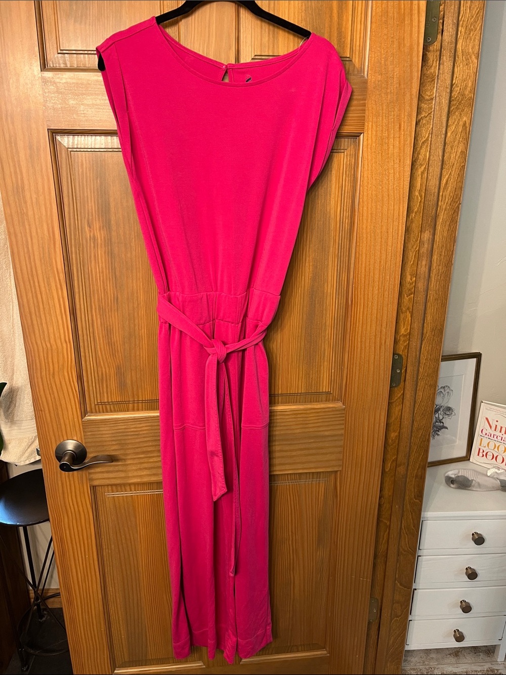 Lou & Grey Fuchsia Belted Maxi Dress size Small